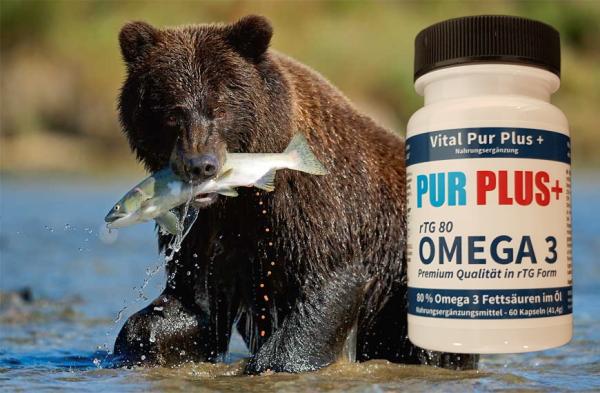 PUR PLUS + Omega-3-Öl-Kapseln - 80% Omega 3